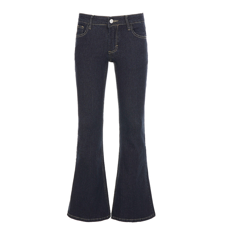 Low Rise Vintage Blue Jeans-Y2K Style