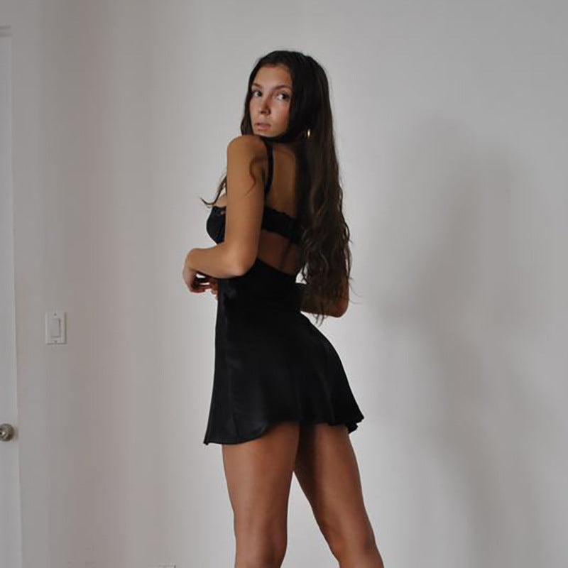 Y2K Lace Strapless Mini Dress