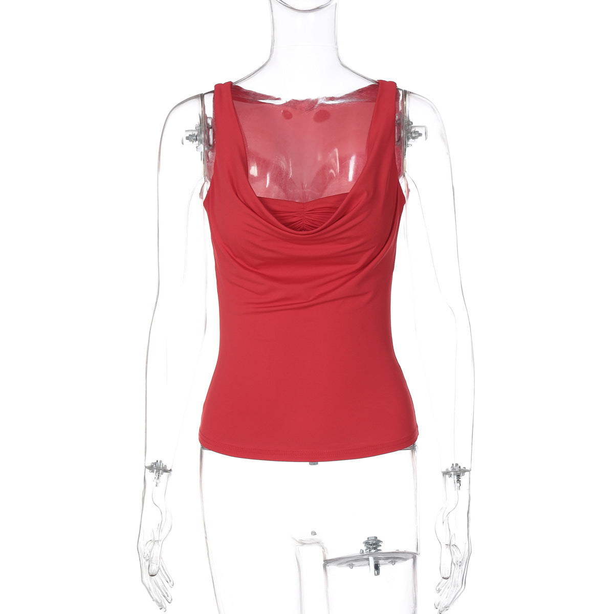 Chaleco Wild de corte entallado y plisado con cuello en U