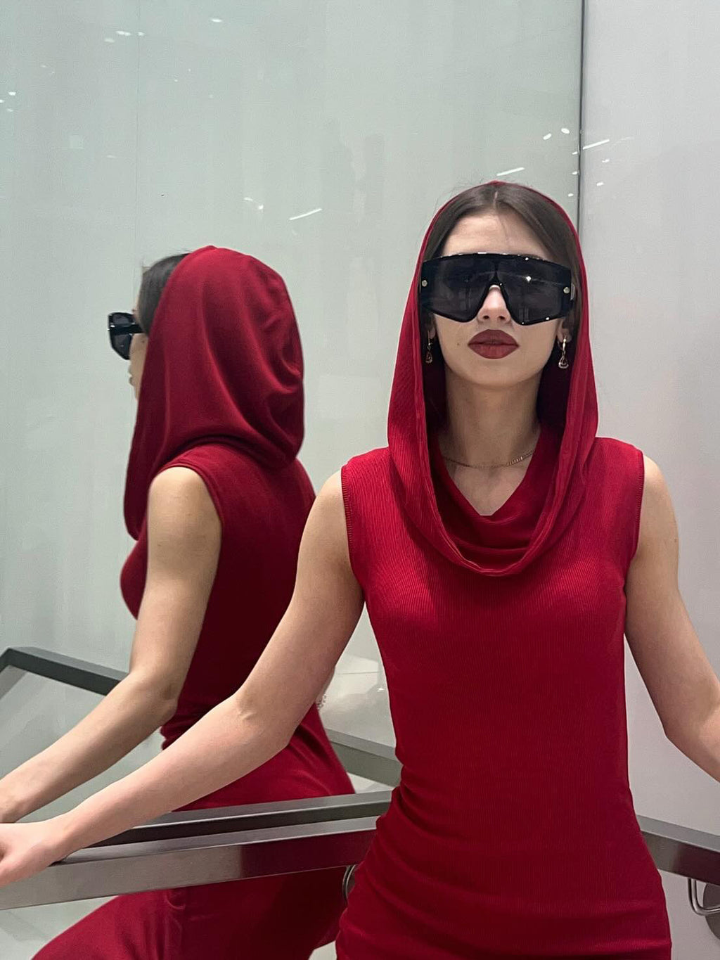 Maxi Hooded Dress – Red Hot and Radiant