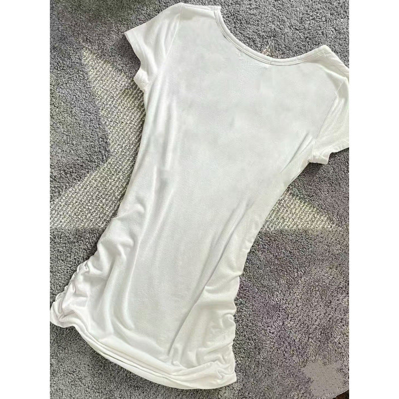 American-style Premium Skull Print Top