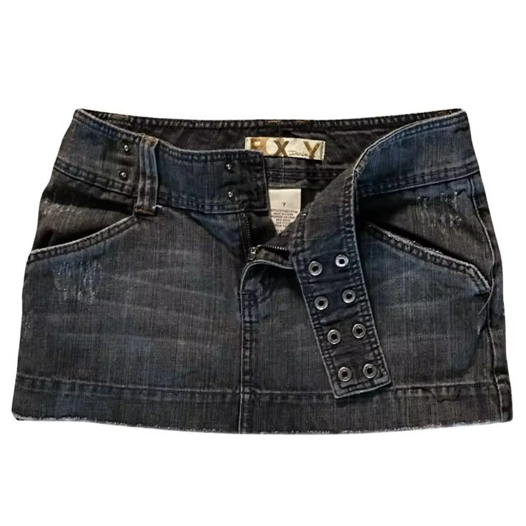Y2K Low-rise Denim Mini Skirt