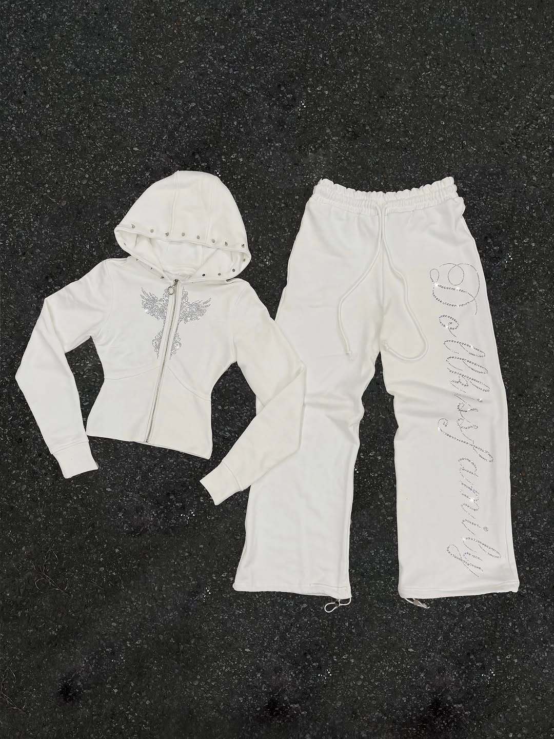 Y2K Rivet Hoodie - Harajuku Style