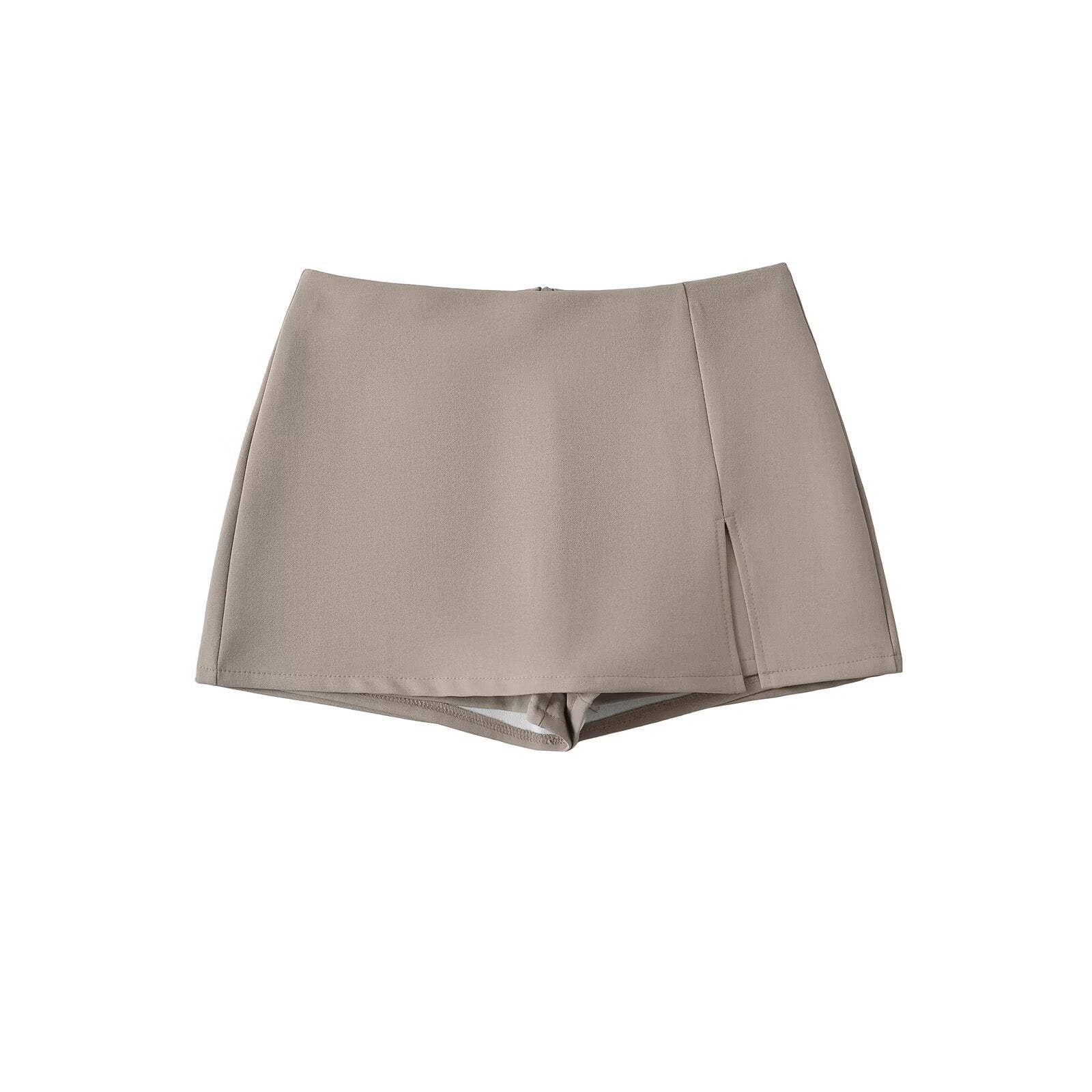 Elegant A-Line Slit Mini Skirt