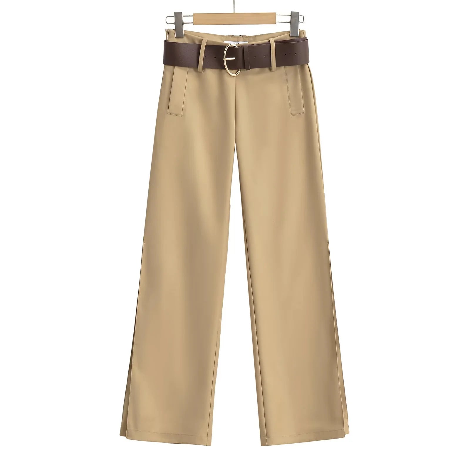 Low waist wide leg suit pants