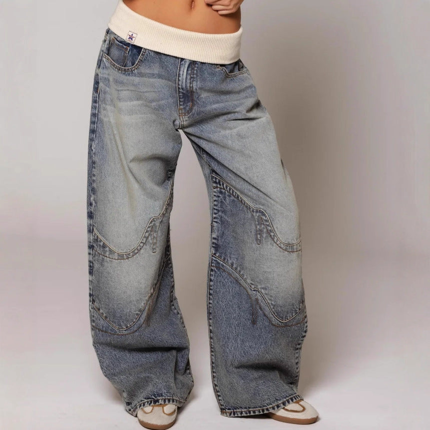 Vintage Low Rise Straight Leg Jeans