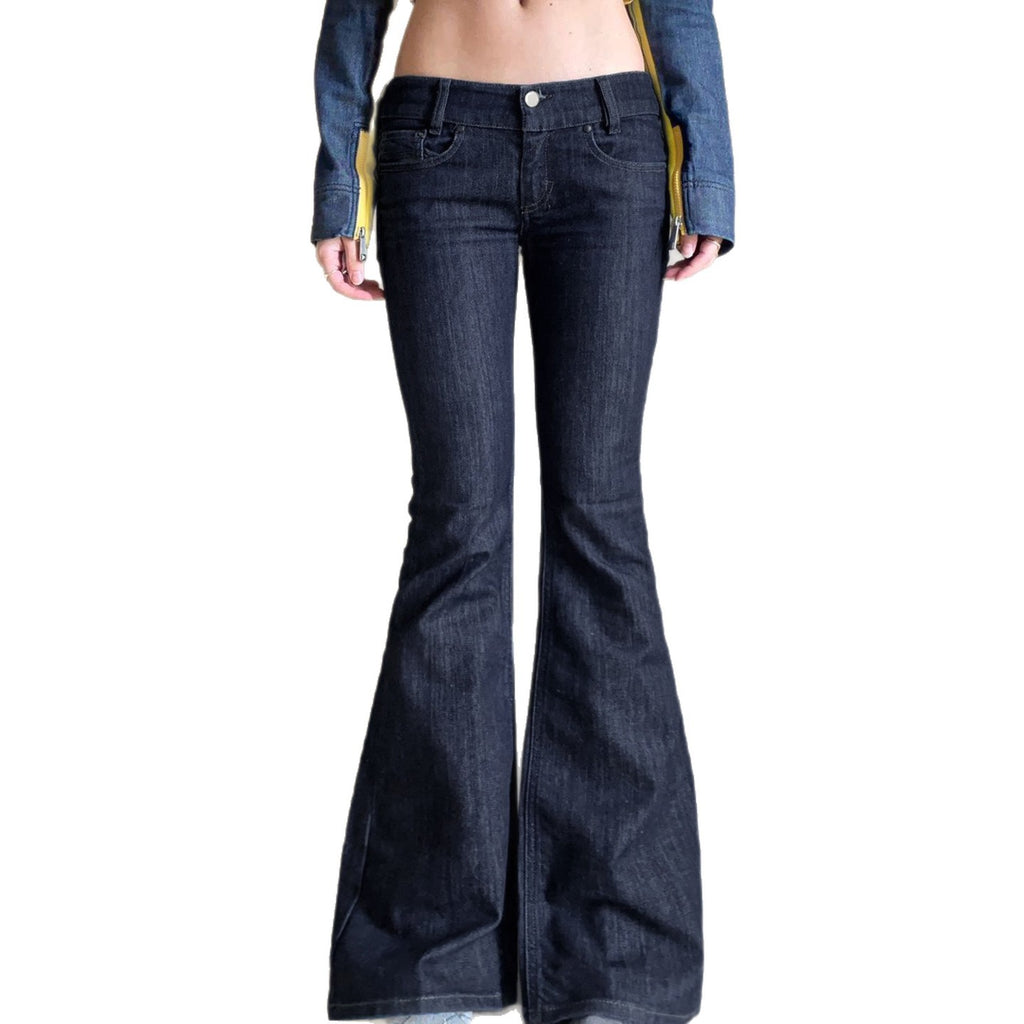 Low Rise Vintage Blue Jeans-Y2K Style