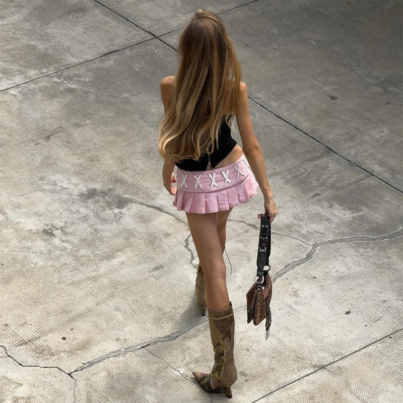 Off Shoulder Tube Top & Low Waist Skirt