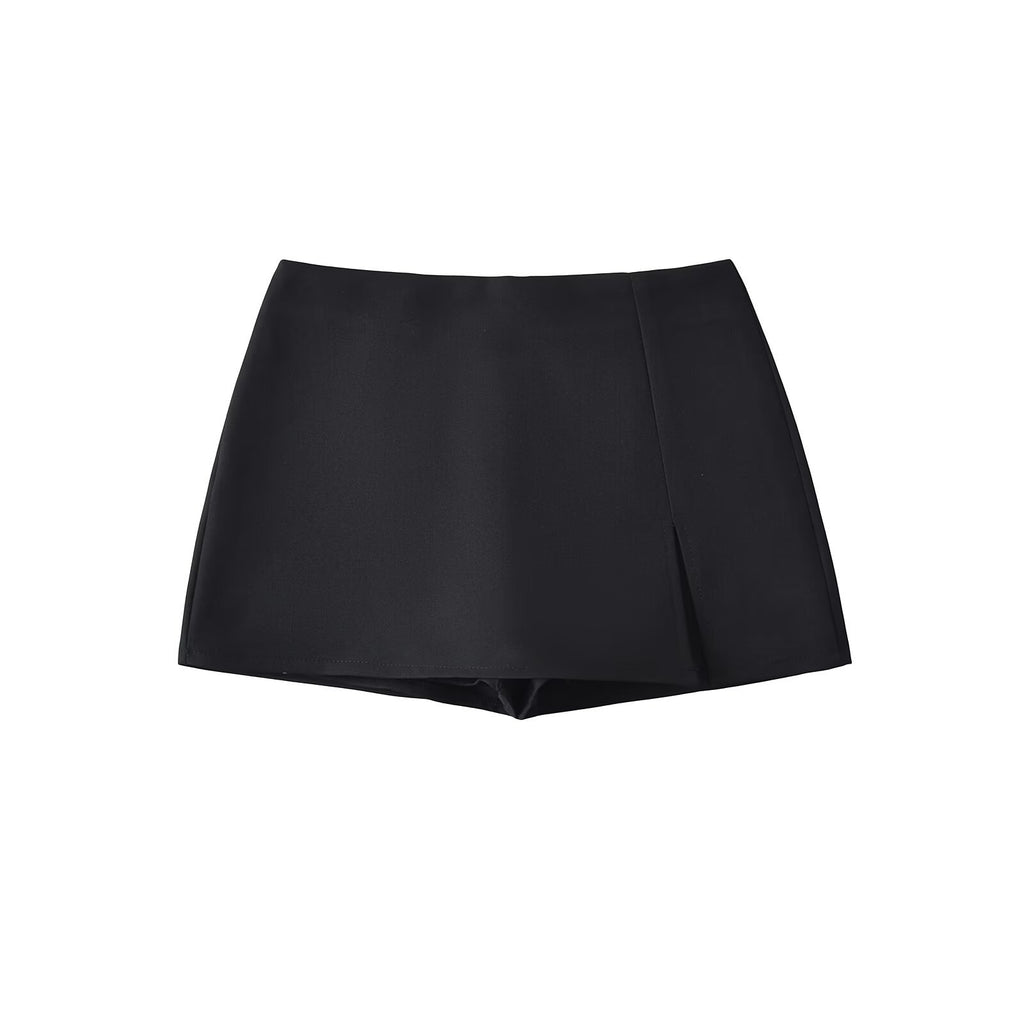 Elegant A-Line Slit Mini Skirt