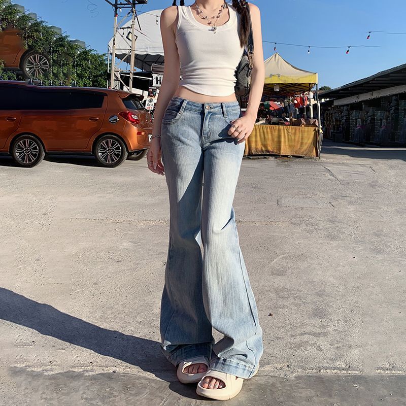 Vaqueros acampanados retro de cintura baja – Hot Girl Energy