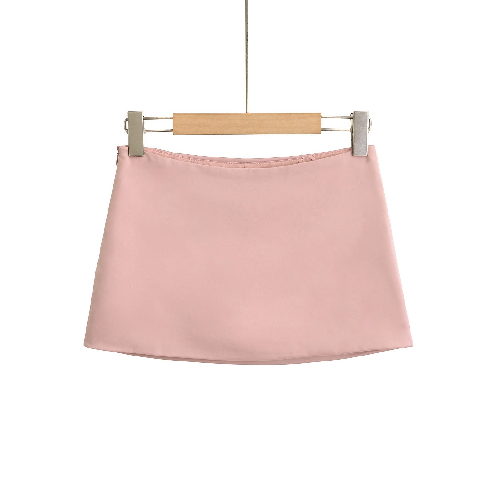 Satin Low Waist Mini Skirt