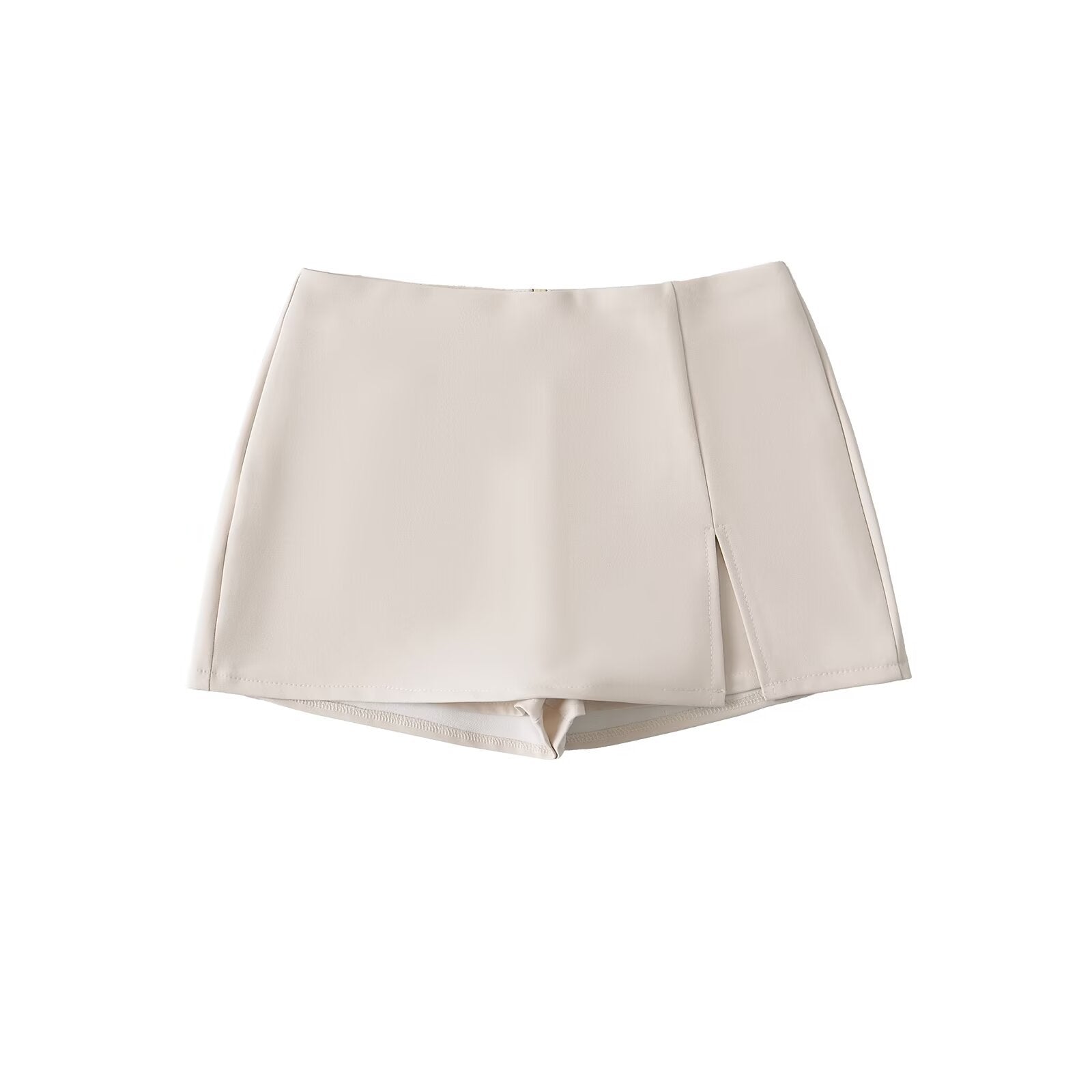 Elegant A-Line Slit Mini Skirt