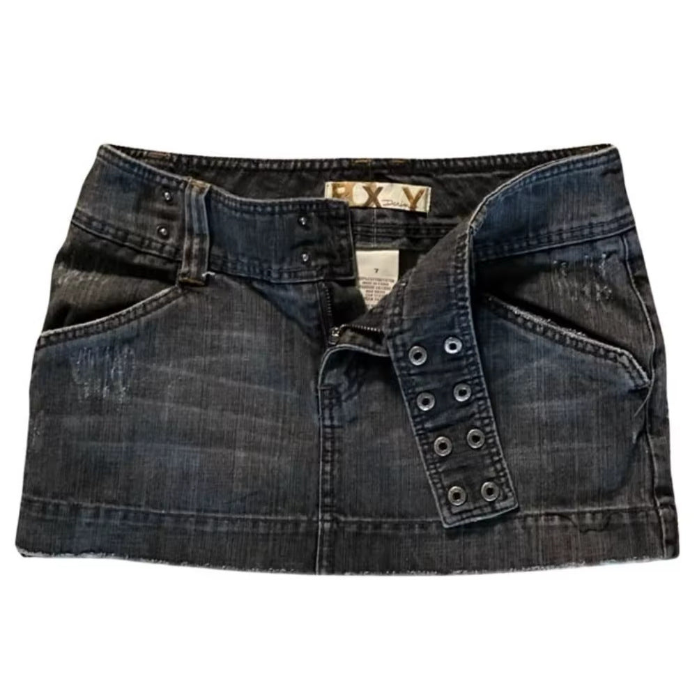 Y2K Low-rise Denim Mini Skirt
