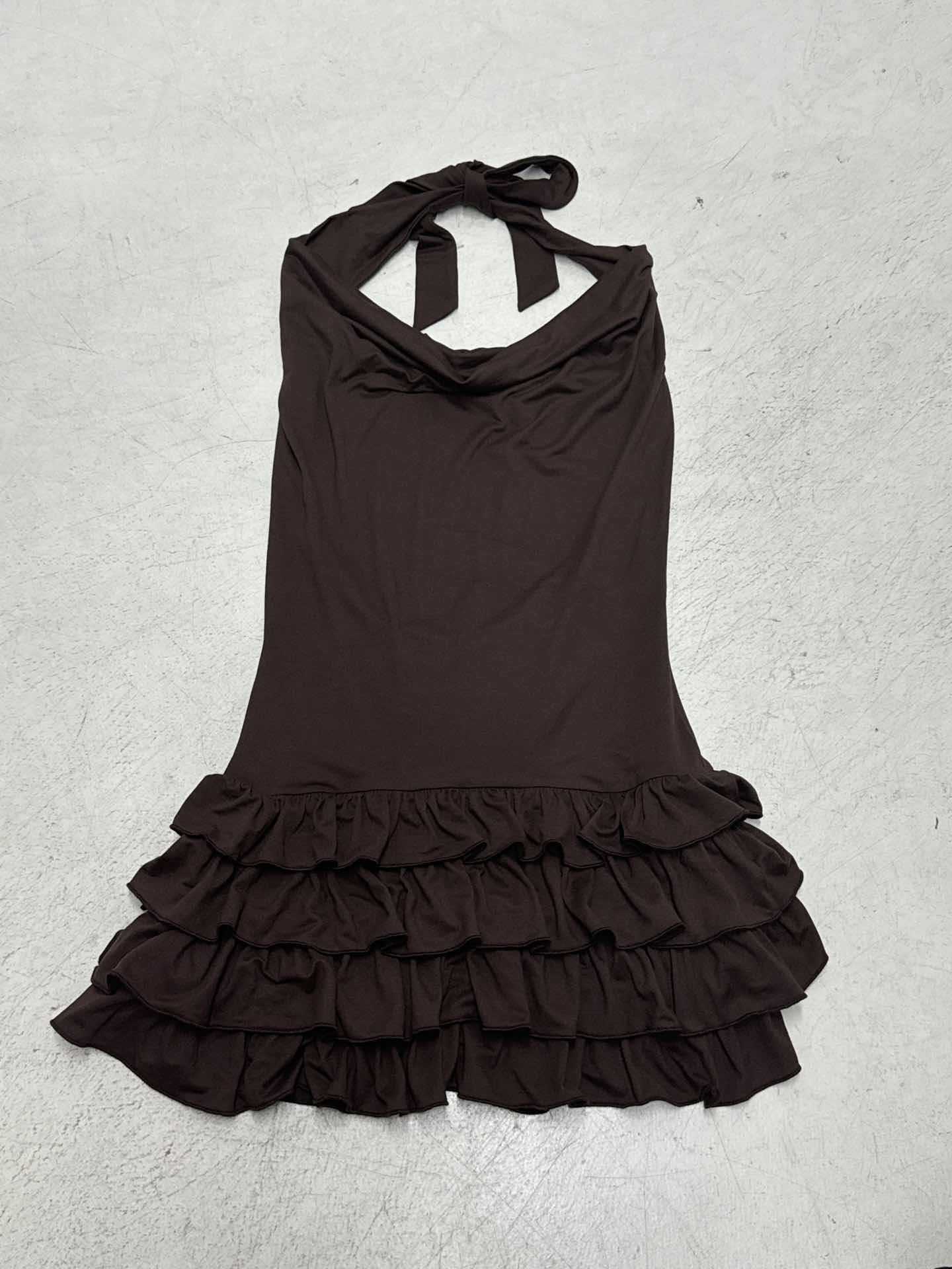 Halter Swing Low Waist Cake Skirt Personalized Dress Backless Sleeveless Dress