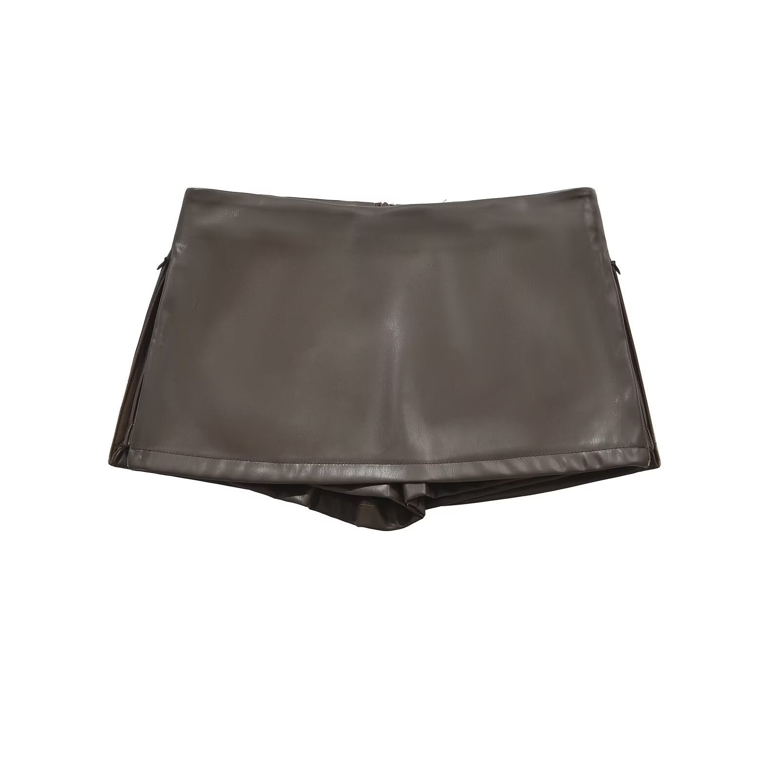 Baddie PU Leather Mini Skirt – Low Waist Style