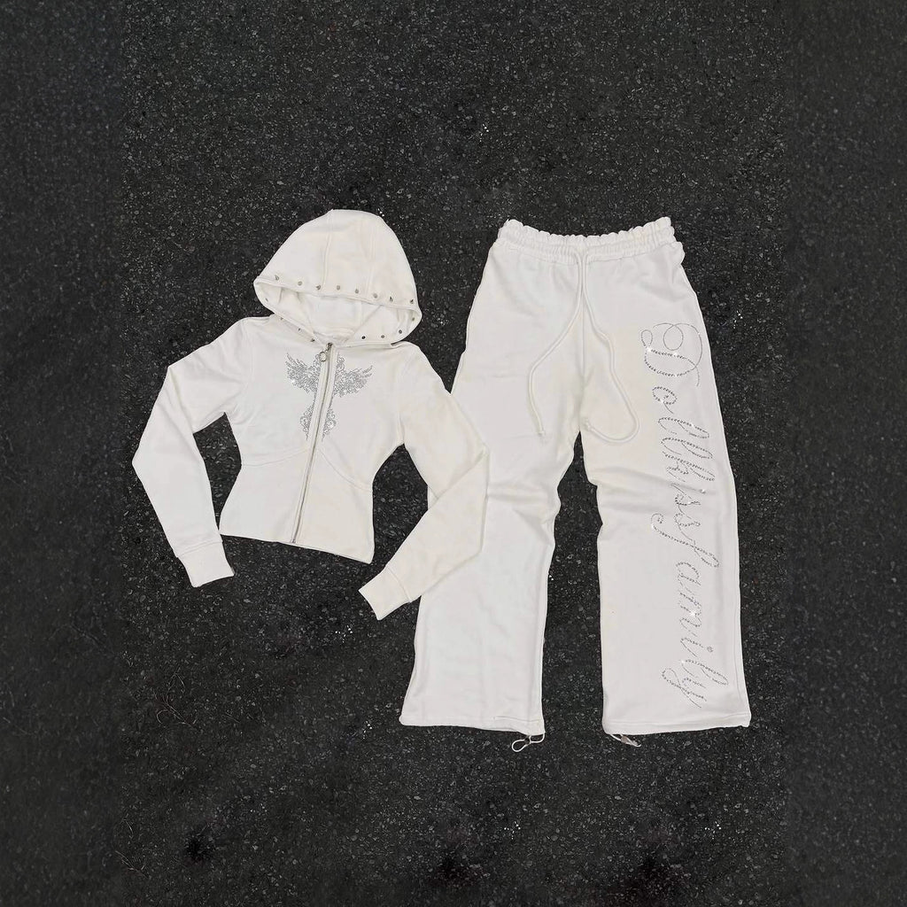 Y2K Rivet Hoodie - Harajuku Style