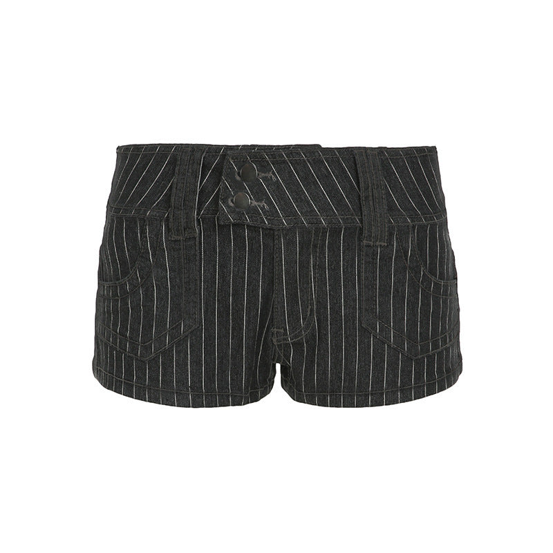 Low Rise Denim Shorts – Double Button, Double Power