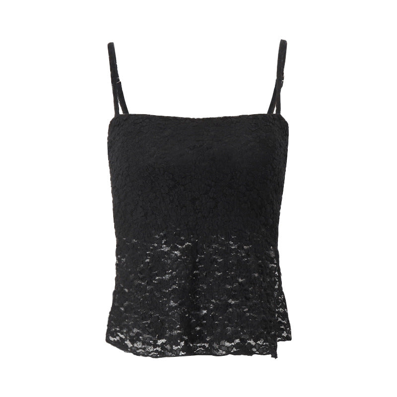 Sexy Lace Backless Solid Color Strapless Crop Top for Women