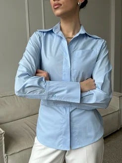 Lapel Shirt Fashion Suit Women's Top