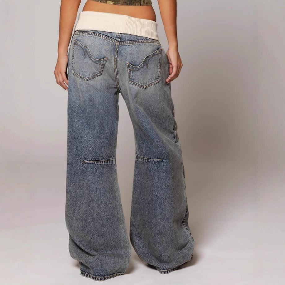 Vintage Low Rise Straight Leg Jeans