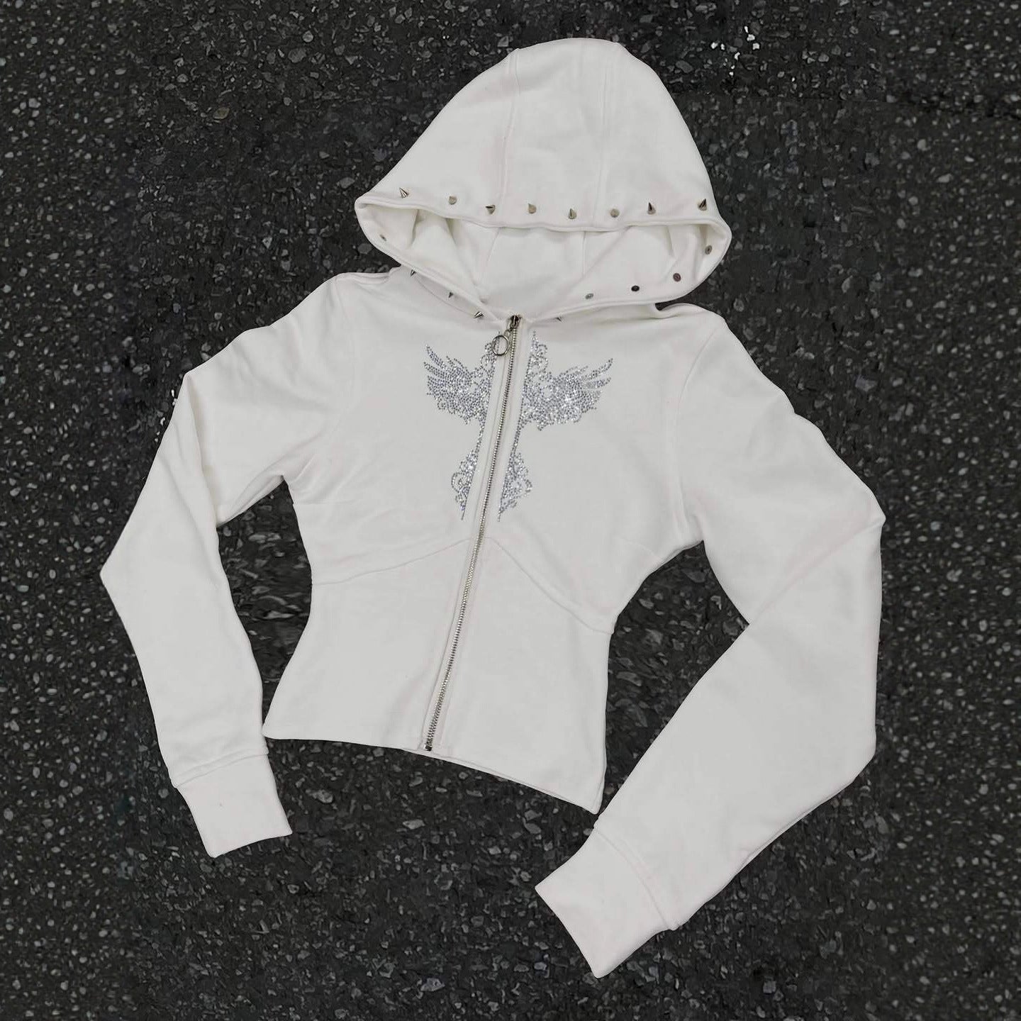 Y2K Rivet Hoodie - Harajuku Style