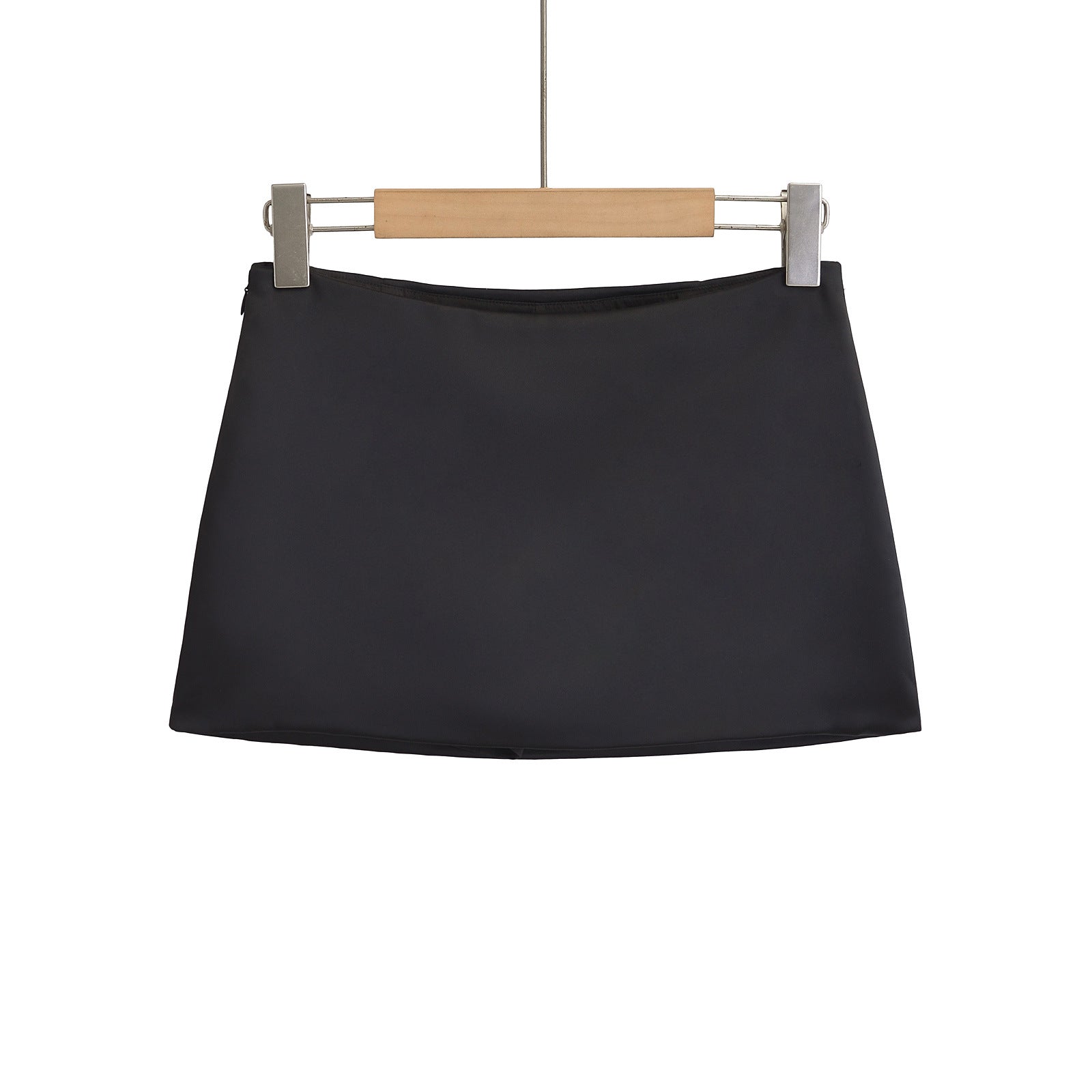 Satin Low Waist Mini Skirt