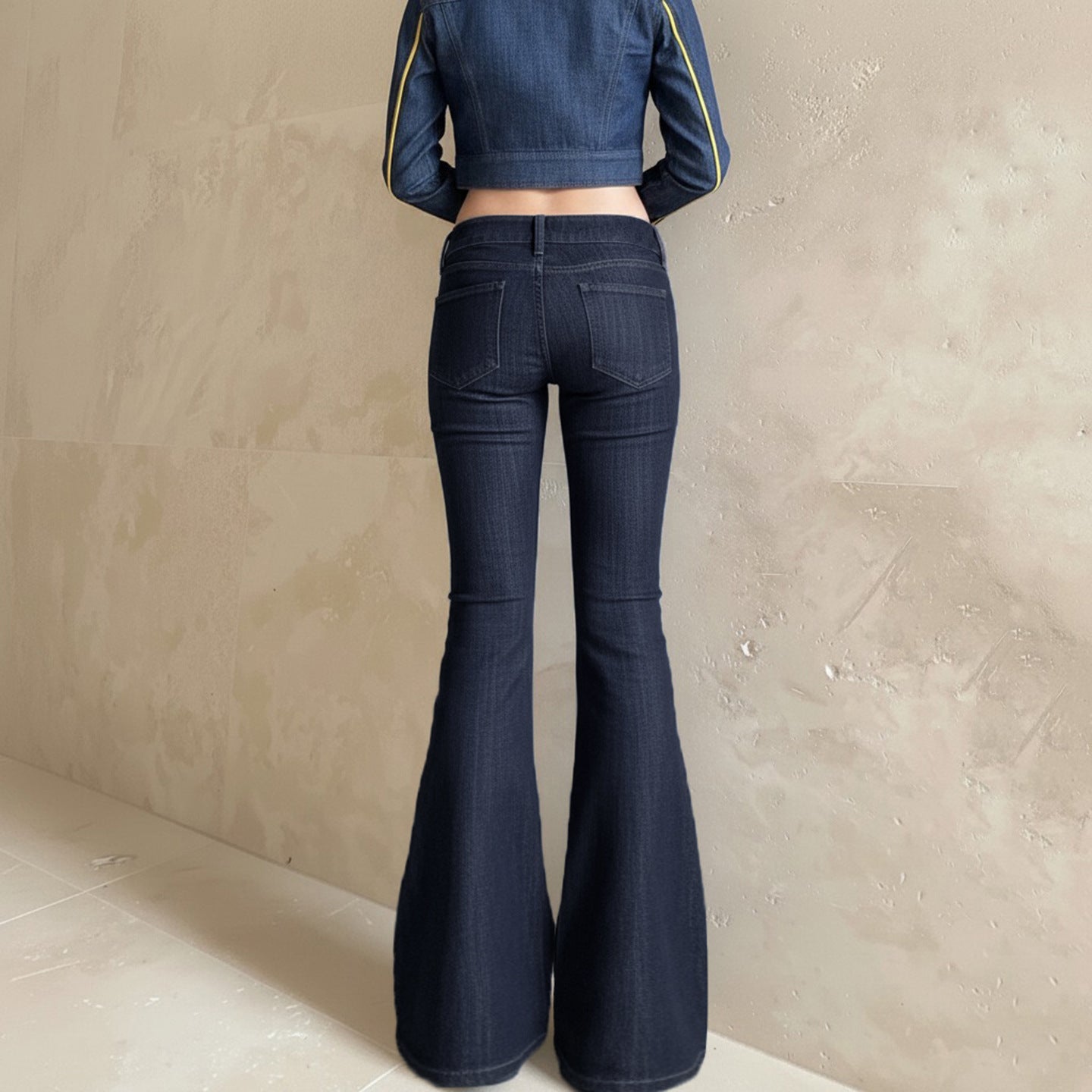 Low Rise Vintage Blue Jeans-Y2K Style