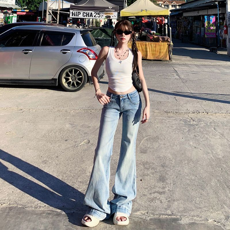 Vaqueros acampanados retro de cintura baja – Hot Girl Energy