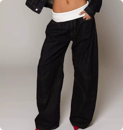 Vintage Low Rise Straight Leg Jeans