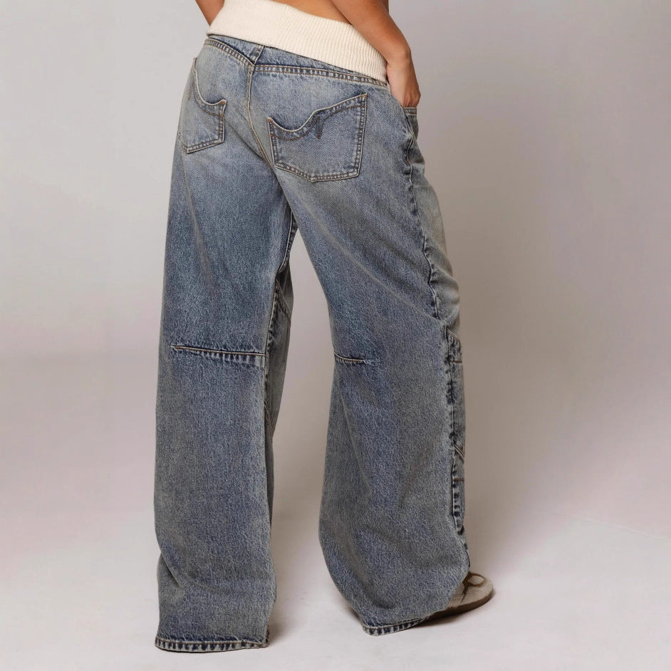 Vintage Low Rise Straight Leg Jeans