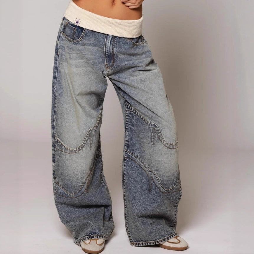 Vintage Low Rise Straight Leg Jeans