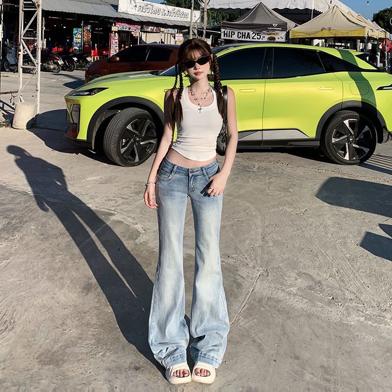 Vaqueros acampanados retro de cintura baja – Hot Girl Energy