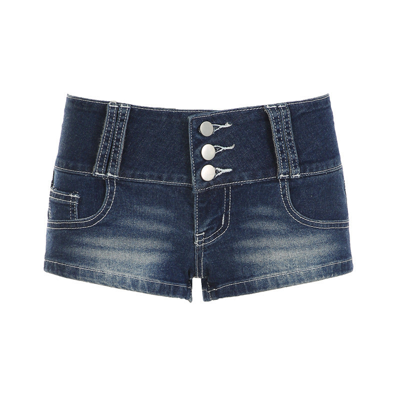 Shorts de cintura baja para chica sexy: look retro de ensueño