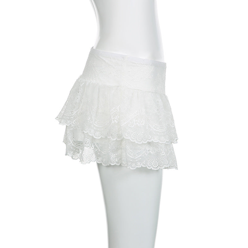 Pure Sexy Lace Low Waist Skirt Pants French