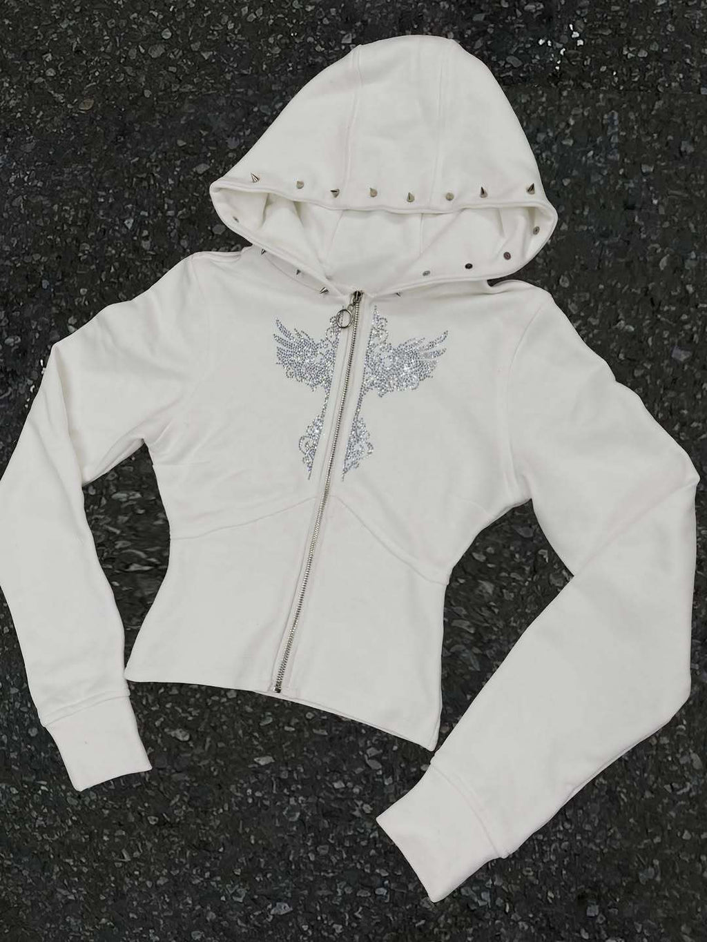 Y2K Rivet Hoodie - Harajuku Style