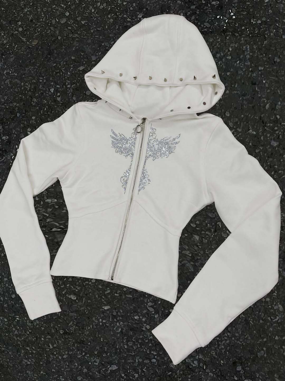 Y2K Rivet Hoodie - Harajuku Style